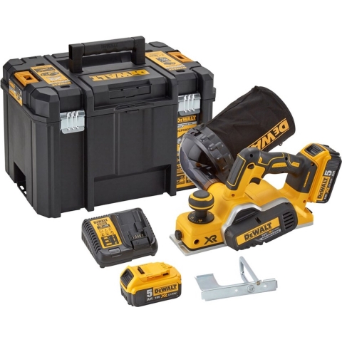 DeWALT DCP580P2 18V Li-Ion Accu Schaafmachine Set (2x 5.0Ah Accu) In TSTAK - 82mm - 2mm - Koolborstelloos
