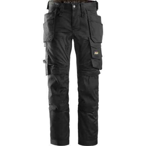 Snickers 6241 AllroundWork Stretch Werkbroek Met Holsterzakken - Zwart - Maat 152