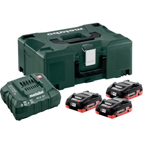 Metabo 685133000 18V LiHD Accu Starterset (3x LiHD 4.0Ah) + Lader In MetaBOX