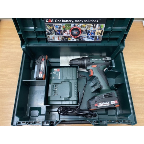 Metabo BS 18 18V Li-Ion Accu Boor-/schroefmachine Set (2x 2.0Ah Li-POWER Accu) In MetaBOX