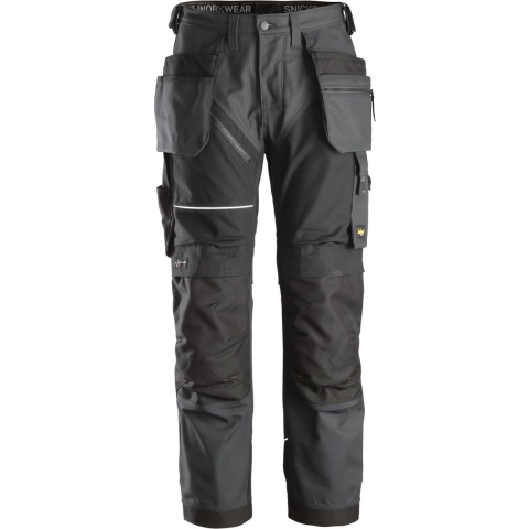 Snickers 6214 RuffWork Canvas+ Werkbroek Met Holsterzakken - Staal Grijs - Maat 048