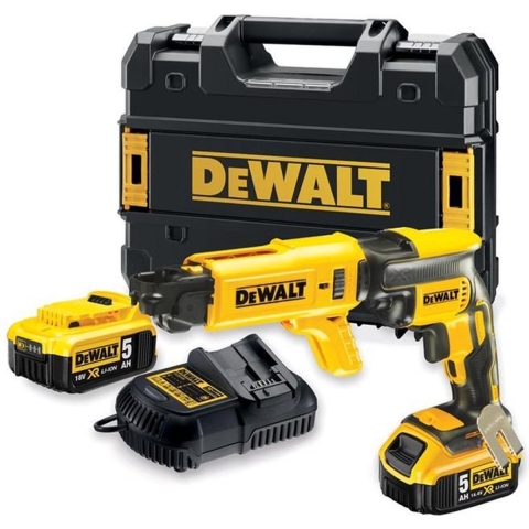 DeWALT DCF620P2K 18V Li-Ion Accu Gipsschroefmachine / Bandschroefmachine Set (2x 5.0Ah Accu) In TSTAK - Koolborstelloos - 25-57mm