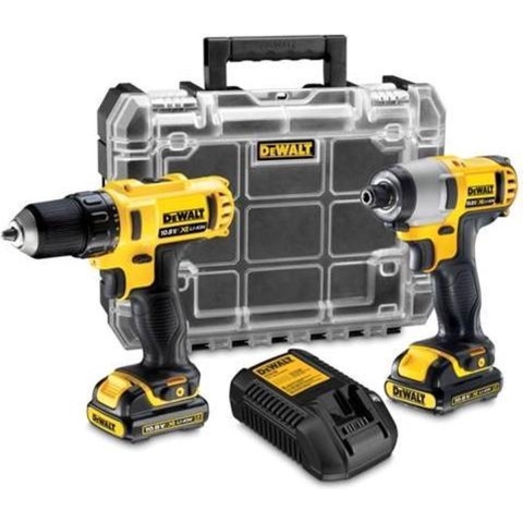 DeWALT DCK211D2T 12V Li-Ion Accu Boor-/schroefmachine (DCD710)&Slagschroevendraaier (DCF815) Combiset (2x 2.0Ah Accu) In TSTAK