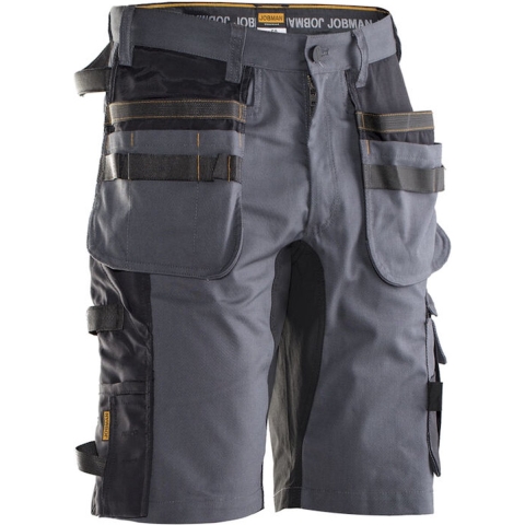Jobman 2168 Werkbroek Kort Stretch - Maat 52 - Grijs/Zwart