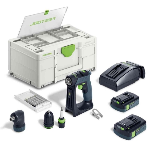 Festool CXS 18 C 3,0-Set 18V Li-Ion Accu Schroefboormachine (2x 3,0Ah) In Systainer - 40Nm