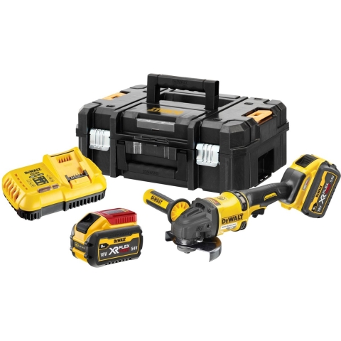 DeWALT DCG418X2-QW 54V Li-ion FlexVolt Accu Haakse Slijper Set (2x 9.0Ah) - 125mm