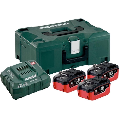 Metabo 685069000 18V Accu Starterset (3x 5.5Ah LiHD Accu) + Oplader In MetaBox