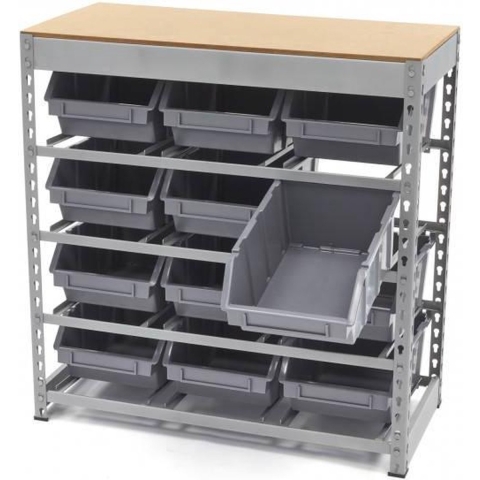 Bakkenkast met 12 opbergbakken