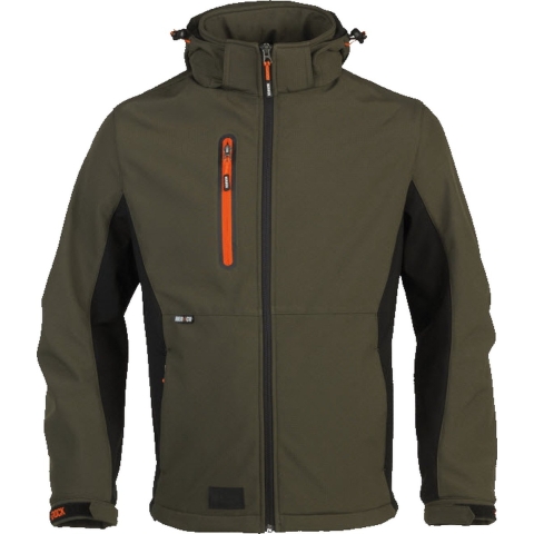 Herock Trystan Softshell Jas - Donker Kaki/Zwart - Maat M - Experts