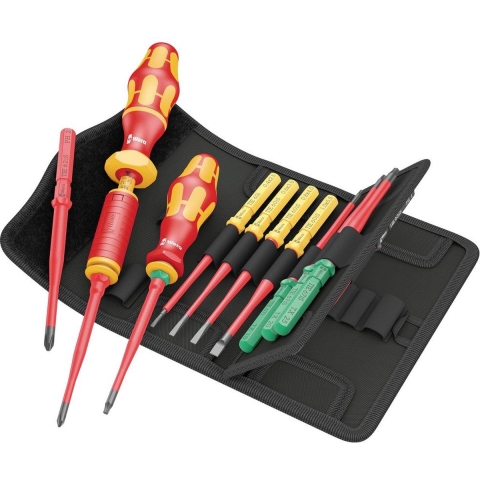 Wera 05006609001 16-delig Kraftform Kompakt VDE 16 Torque 1,2-3,0 Nm Extra Slim 1 Tool Finder Wisselklingenset In Etui