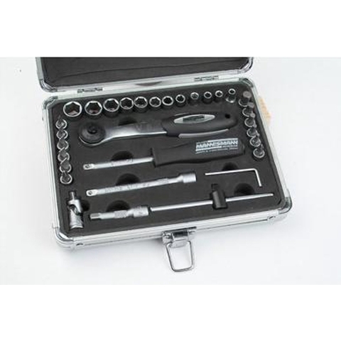 Mannesmann 33-delige 1/4"doppendoos