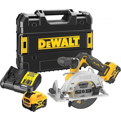 DeWALT DCS512P2-QW 12V Li-ion Accu Cirkelzaag Set (2x 5.0Ah) In TSTAK Koffer - 140mm