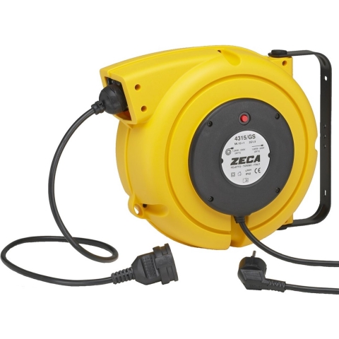 Zeca ZEEL4315/GS Kabelhaspel Met PVC Kabel 3 Stroomgeleiders - H05VVF - 3x1.5mm² - 14+1m