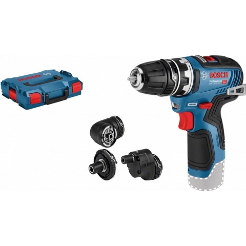Bosch GSR 12V-35 FC Accu Schroefboormachine Body In L-Boxx Incl. 4 Opzetstukken - Koolborstelloos