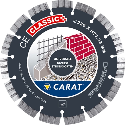 Carat CEC2303000 Diamantzaagblad Voor Droogzagen - 230 X 22,23mm - Universeel