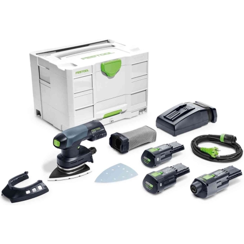 Festool DTSC 400 3,0 I-Set 18V Li-Ion Accu Deltaschuurmachine Set (2x 3,0Ah) In Systainer - 100x150mm