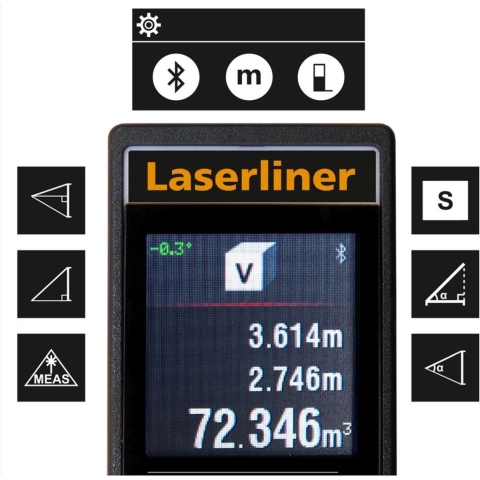 Laserliner LaserRange-Master T7 Afstandsmeter Met Touchscreen In Tas - 70m