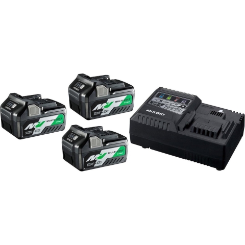 HiKOKI UC18YSL3WA3 MultiVolt Accu Starterset (3x 36V 2,5Ah / 18V 5.0Ah) + Lader