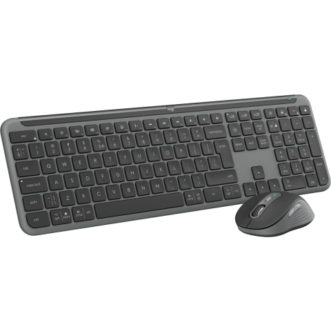 Logitech Mk950 Signature Slim Draadloos Toetsenbord-en-muis-set Grijs