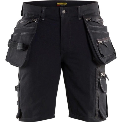 Blåkläder X1900 Werkbroek Kort 4-weg Stretch 1998 - Zwart - Maat 50 (M)
