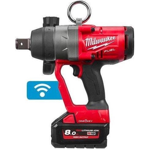 Milwaukee M18 ONEFHIWF1-802X One-Key 18V Li-Ion Accu Slagmoersleutel Set (2x 8.0Ah Accu) In HD-Box - 2033Nm - Koolborstelloos