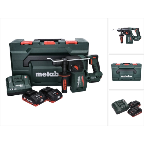 Metabo KH 18 LTX BL 24 18V Li-ion Accu Combihamer Set (2x4.0Ah LiHD Accu) In Metabox