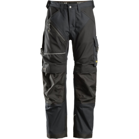 Snickers 6314 Werkbroek Ruffwork Canvas+ - Zwart - Maat 046