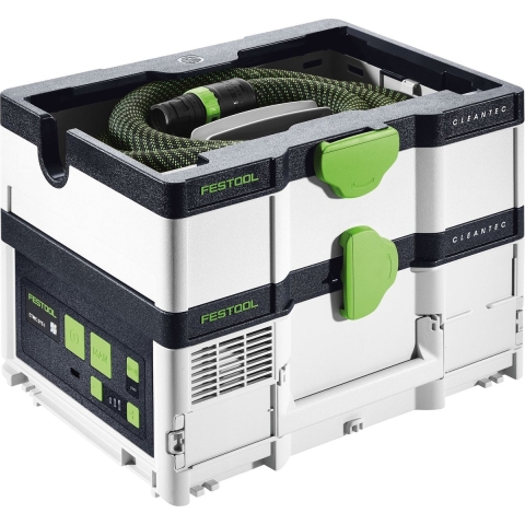 Festool CTMC SYS HPC 4,0 I-Plus 36V (2x18V) Li-Ion Accu Stofzuiger Set (4x4.0Ah) - 2400L/min - M-klasse