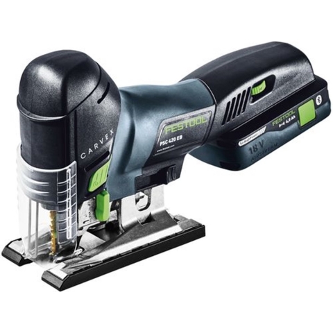 Festool CARVEX PSC 420 HPC4,0 EBI-Plus 18V Li-Ion Accu Decoupeerzaag Set (1x 4,0Ah) In Systainer - 120mm - Koolborstelloos