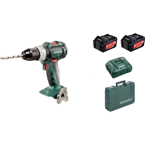 Metabo BS 18 LT BL 18V Li-Ion Accu Boor-/schroefmachine Set (2x 4,0Ah Li-Power Accu) In MetaBOX - Koolborstelloos