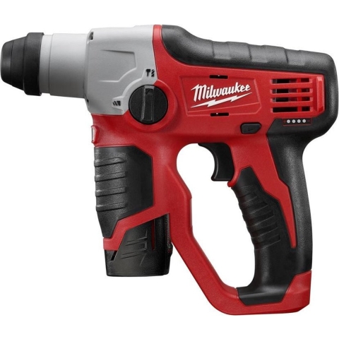 Milwaukee M12 H-202C 12V Li-Ion Accu SDS-plus Boorhamer Set (2x 2.0Ah Accu) In Koffer - 0,9J