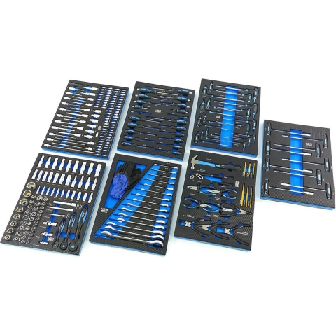 INLAY 262-delige PREMIUM gereedschapswagen BLAUW