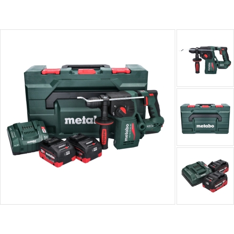 Metabo KH 18 LTX BL 24 18V Li-ion Accu Combihamer Set (2x5.5Ah LiHD Accu) In Metabox