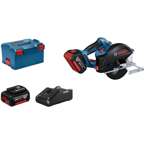 Bosch GKM 18V-50 18V Li-ion Accu Cirkelzaag Set (2x 5.0Ah) In L-Boxx - 136 Mm