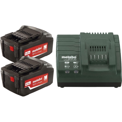Metabo 685050000 18V Li-Ion Accu Starterset (2x 4.0Ah) + Lader