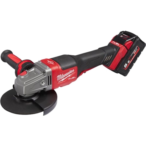Milwaukee M18 FHSAG125XPDB-552X 18V Li-Ion Accu Haakse Slijper Set (2x 5,5Ah Accu) In HD Box - 125mm - Koolborstelloos