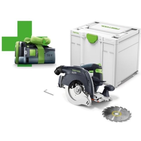 Festool HKC 55 EB-Basic 18V Li-Ion Accu Pendelkapzaag In Systainer - Met 5.0Ah Accu
