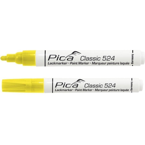 Pica 524/44-10 Lakmarker - Rond - Geel - 2-4mm (10st)