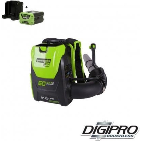 GREENWORKS 60V accu bladblazer + 2 x 2Ah accu