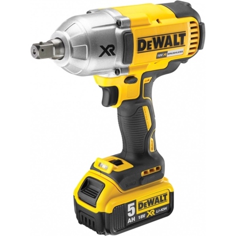 DeWALT DCF899P2 18V Li-Ion Accu Slagmoersleutel Set (2x 5.0Ah Accu) In Koffer - 950Nm - 1/2"- Koolborstelloos