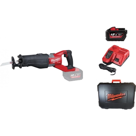 Milwaukee M18 FSX-121X Super Sawzall 18V Li-ion Accu Reciprozaag Set (1x 12.0Ah Accu) In Koffer - Snelwissel - Koolborstelloos