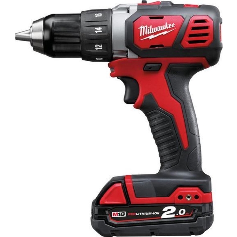 Milwaukee M18 BDD-202C 18V Li-Ion Accu Boor-/schroefmachine Set (2x 2.0Ah Accu) In Koffer