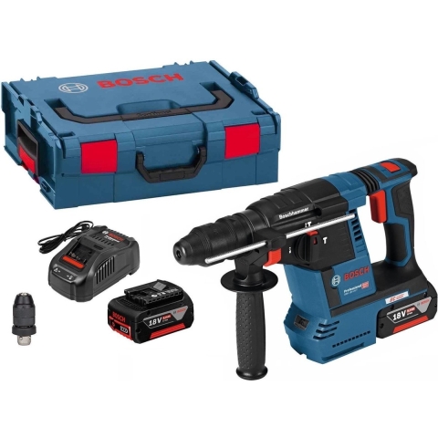 Bosch GBH 18V-26 F 18V Li-Ion Accu SDS-plus Combihamer Set (2x 5.0Ah Accu) In L-Boxx - 2,6J - Koolborstelloos