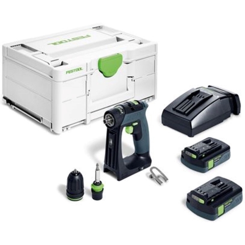 Festool CXS 18 C 3,0-Plus 18V Li-Ion Accu Schroefboormachine Set (2x 3,0Ah) In Systainer - 40Nm