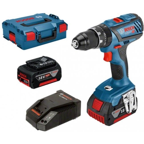 Bosch GSB 18V-28 18V Li-Ion Accu Klopboor-/schroefmachine Set (2x 5.0Ah Accu) In L-Boxx