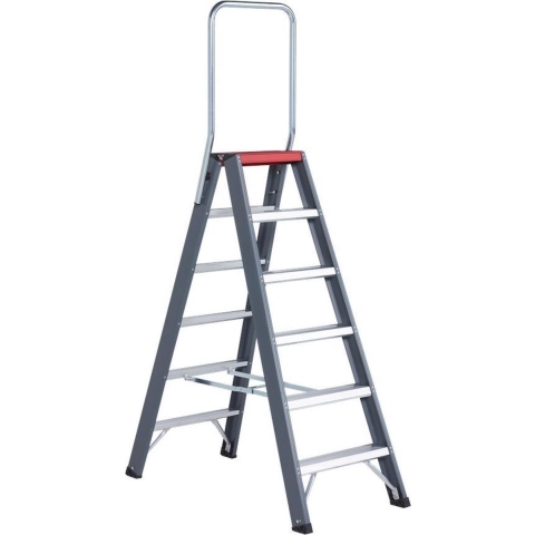 Altrex Falco FDO 6 Dubbele Trap - Aluminium Met Coating - 2 X 6 Treden - Max. Werkhoogte 3.40 M.