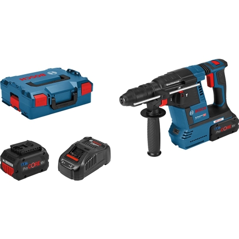 Bosch GBH 18V-26 F 18V Li-Ion Accu SDS-plus Combihamer Set (2x 8.0 ProCORE Accu) In L-Boxx - 2,6J - Koolborstelloos