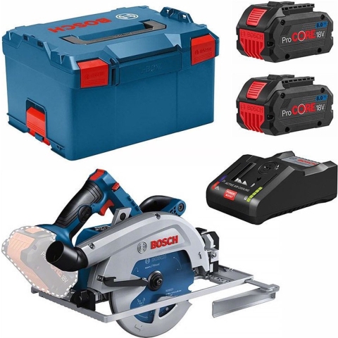 Bosch GKS 18V-68 GC 18V Li-Ion Accu BiTurbo Cirkelzaag Set (2x 8.0Ah Accu) In L-Boxx - 190 X 30 Mm - Koolborstelloos