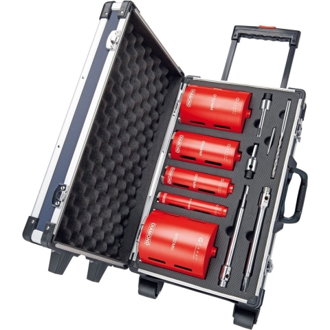 Carat HTESET0000 Diamantdroogboorset - 32 / 52 / 82 / 112 / 132 Mm + Adapters In Koffer