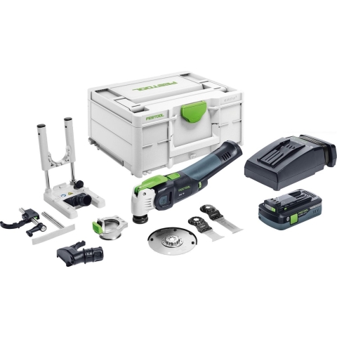Festool VECTURO OSC 18 HPC4,0 EI-Set 18V Li-Ion Accu Oscillerende Multitool Set (1x 4,0Ah) In Systainer - Koolborstelloos